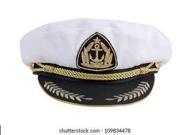 Marine Cap With Embroidered Anchor And Star
