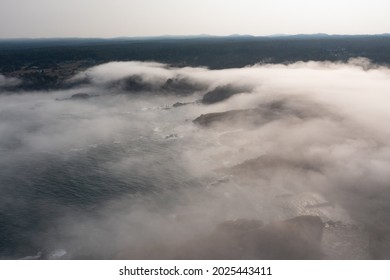 The Marine Layer Is Propelled Against The Coast Of Mendocino, California, By A Pressure Gradient As A Result Of Warmer Inland Temperatures. Much Of Northern California Experiences This Common Fog.  