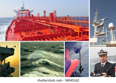 Marine Merchant Fleet Collage - Tankers