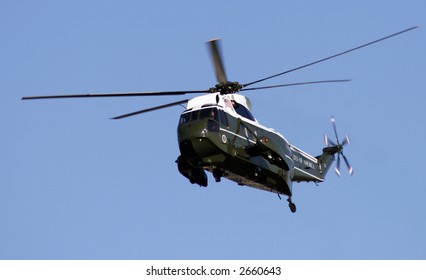 Marine One In Flight With The President Onboard