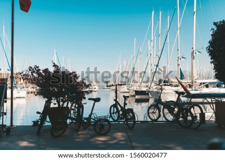 Marine parking of boats and yachts in Fethiye, Turkey