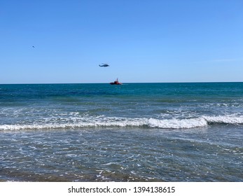 Maritime rescue simulacrum in Cambrils bay - Shutterstock ID 1394138615
