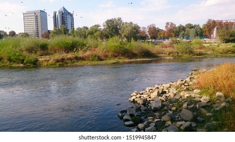 Maritsa River In Plovdiv During Autumn