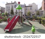 Marjolin public garden playground in Levallois-Perret - France