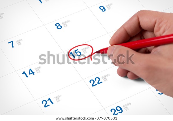 Mark On Calendar June 15 16 Stock Photo Edit Now