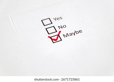 mark on form selection of questionnaire item - maybe