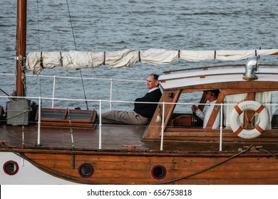 Mark Rylance  At The Set Filming For The World War II Action Thriller Dunkirk By Urk Netherlands June 2016