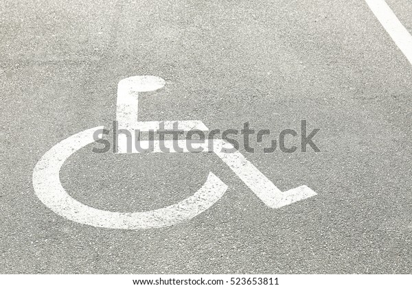 Marked parking for\
people with special\
needs