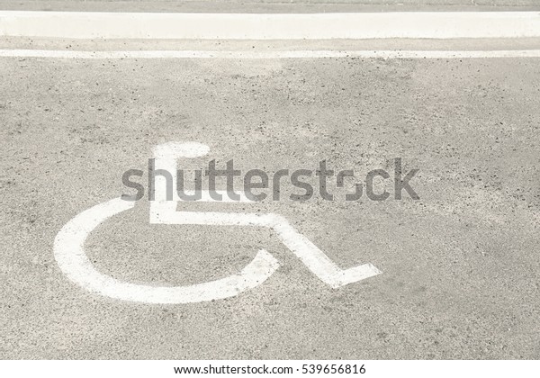 Marked parking for\
people with special\
needs