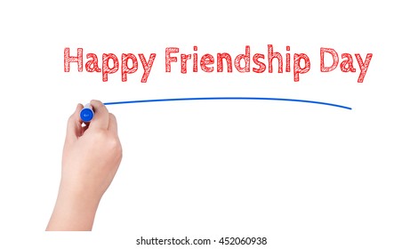 Marker Hand Inscription Happy Friendship Day Stock Photo 452060938 ...