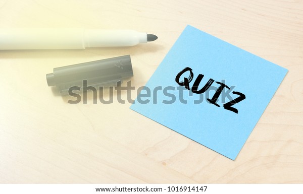 Marker Pen Note Paper Written Quiz Stock Photo Edit Now 1016914147