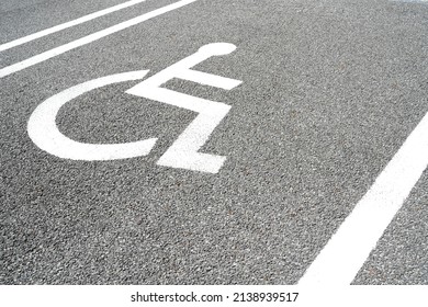 Markers in wheelchair-only parking lots in Japan.