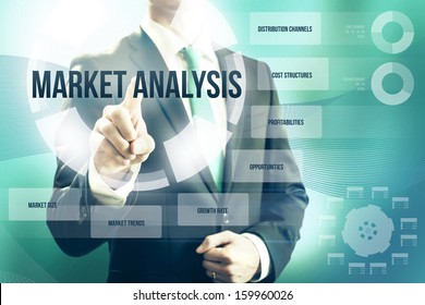 Market Analysis Concept Man Selecting Plan