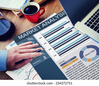 Market Analysis Strategy Office Working Concept