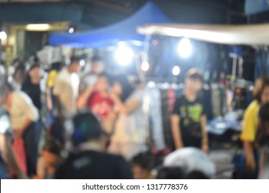 market blur and people at night Blurred background