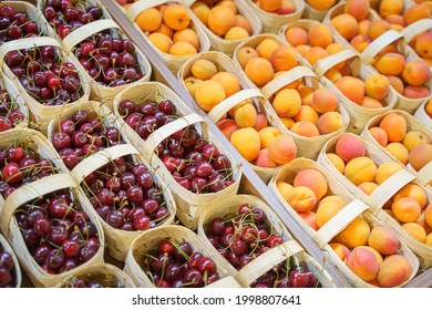 Market, Fresh Fruit Tray, Apricots, Cherry
