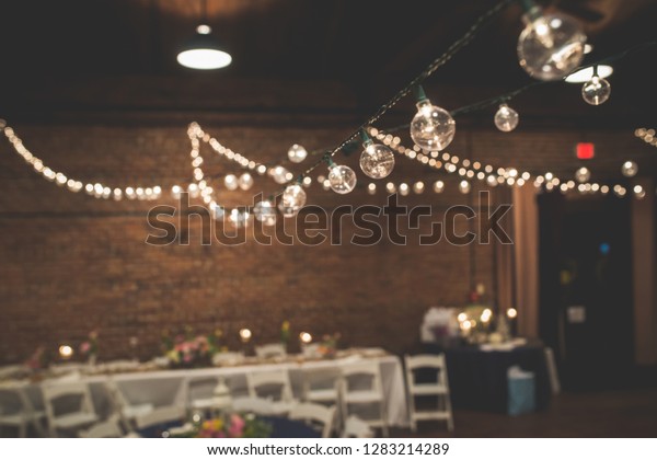 Market Lights Wedding Reception Venue Stock Photo Edit Now