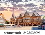 Market, Old city of Bremen, Germany 