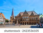 Market, Old city of Bremen, Germany 