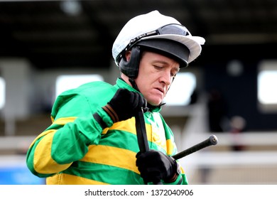 MARKET RASEN RACECOURSE, LINCOLNSHIRE, UK : 3 APRIL 2019 : Top Irish Jockey Barry Geraghty At Market Rasen Races