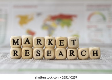 Market Research Word Built Letter Cubes Stock Photo 265140257 ...