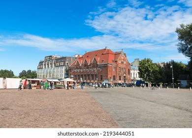 Market Square And Bank Of Finland Building - Vyborg, Russia, August 2022