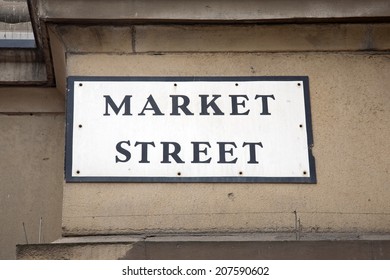 Market Street Sign, Manchester, England, UK