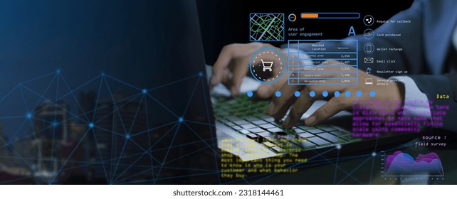 marketer analyzing data to find customer responses for promotion programs and channels of communication