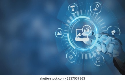 Marketing automation concept. Digital marketing and advertising strategies. Scaling reach and engagement across websites, social media and digital advertising to target, acquire and retain customers. - Powered by Shutterstock