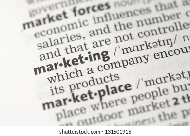 Marketing Definition In The Dictionary