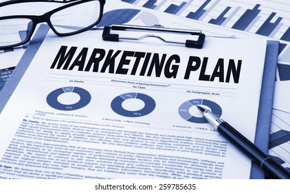 Marketing Plan Concept On Clipboard