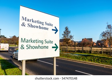 Marketing Suite Showroom Sign For New Build Development.