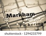 Markham. Canada on a map
