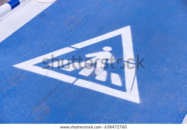 Marking on the bike\
lane and traffic signs