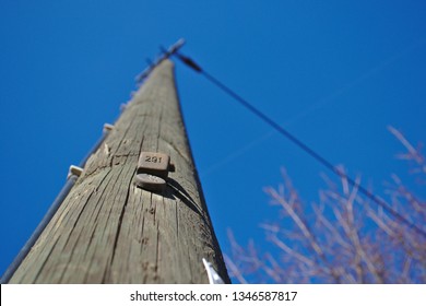 Markings On A Telephone Pole