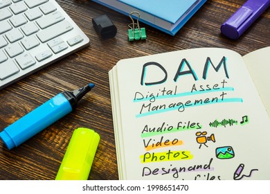 Marks About DAM Digital Asset Management In The Note.