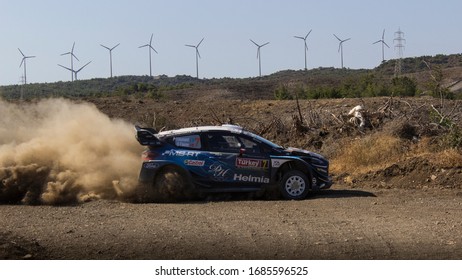 MARMARIS, TURKEY-September 2019: Ford Fiesta WRC In Marmaris WRC 