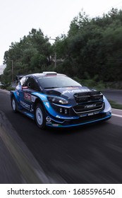 MARMARIS, TURKEY-September 2019: Ford Fiesta WRC In Marmaris WRC 