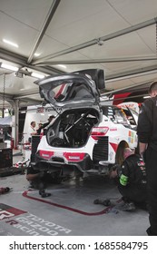 MARMARIS, TURKEY-September 2019: Toyota Yaris WRC In Marmaris WRC