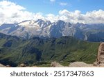 Marmolada glacier over 3000m high is inexorably melting due to rising temperatures caused by climate change