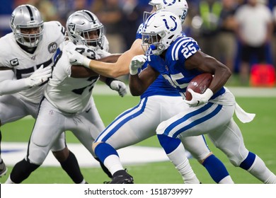 Marol Mack #25- Indianapolis Colts Host The Oakland Raiders On Sunday Sept. 29th 2019 At Lucas Oil Stadium In Indianapolis, IN -USA