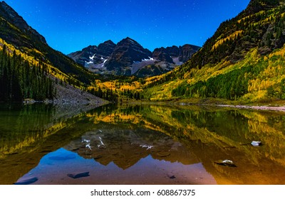 Maroon Bells On A Fall Night