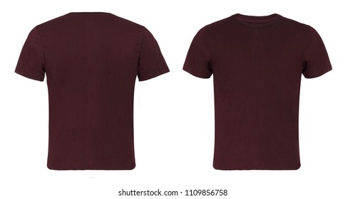 Download Similar Images, Stock Photos & Vectors of Red, Maroon Blank T-shirt Front and Back - 1109856749 ...