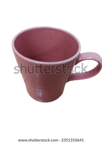 maroon coffee mug illustration on white background.