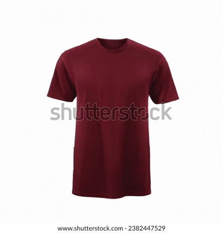 A maroon t-shirt, rich and warm, an embodiment of elegance and comfort.