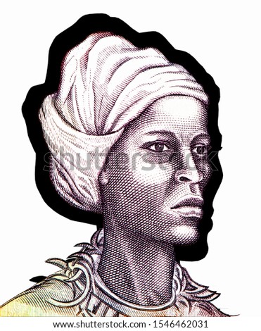 Maroons (Queen Nanny; Granny Nanny), a National Hero of Jamaica, Portrait from Jamaica 500 Dollars 2003 Banknotes.