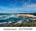 Maroubra beach, Australia where people go surfing with the huge wave