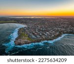 Maroubra Sunset Aerial Coastline Image NSW