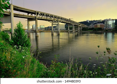 Marquam Bridge Over Willamette River