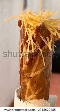 marquesita yucateca with nutella and edam cheese Stock photo © 
